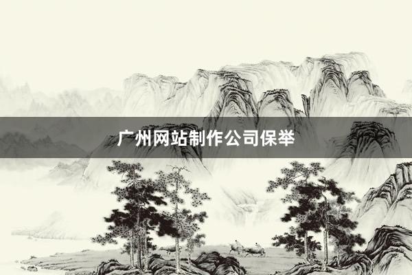 广州网站制作公司保举