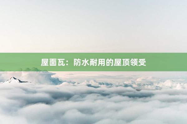 屋面瓦：防水耐用的屋顶领受