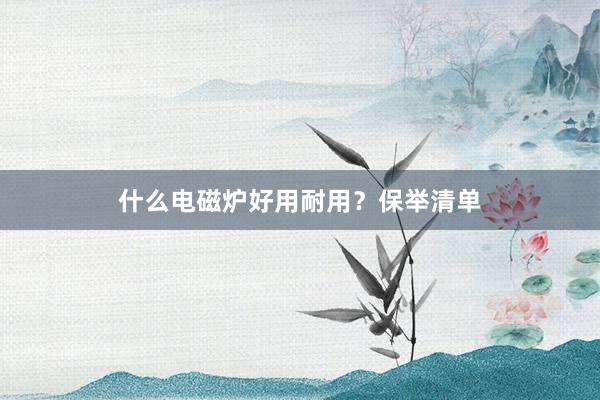 什么电磁炉好用耐用？保举清单